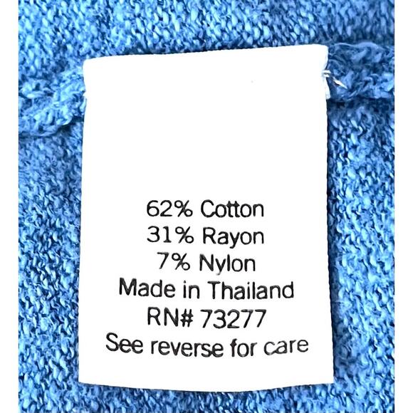 CROFT & BARROW LONG SLEEVE OPEN FRONT JACKET, WOMENS, XL, VARIGATED BLUE - Picture 8 of 9